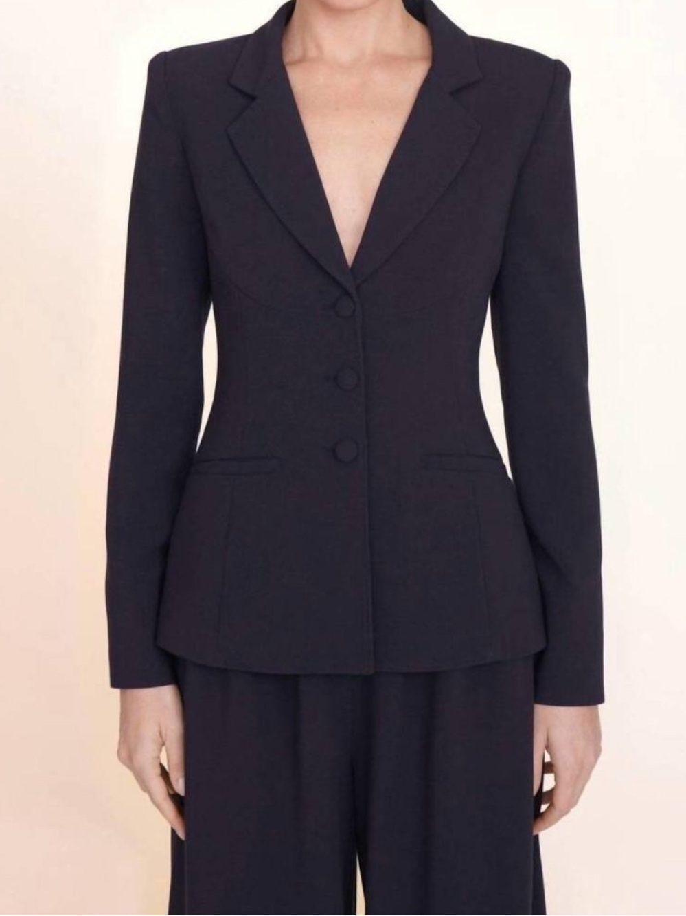 Staud Blazer Jacket Carson in Navy